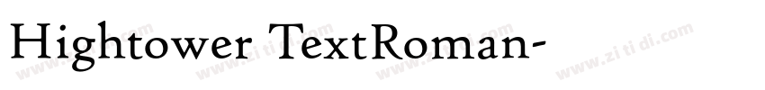 Hightower TextRoman字体转换